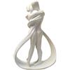 PIGPIGFLY Statua Amanti,Statue Decorative,Decorazioni per Ufficio,Figura Decorative,Statuette Decorative Casa,Soggiorno Decorativo Moderno da Appoggiare,Scultura Astratta in Poliresina,Idea Regalo(Bianco)