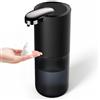 WIYETY Dispenser di sapone automatico, 380 ml, erogatore di sapone elettrico, regolabile in 4 livelli, dispenser di sapone in schiuma No Touch, IPX5, impermeabile, per cucina, bagno, ricarica USB-C