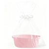 APOMOONS Cestino Regalo Vuoto Cestino Intrecciato per Regali con Sacchetti Regalo E Nastri, Cesto Vimini Cesta Giochi Bambini Cestino Regalo Vuoto per Baby Shower, Compleanno, Matrimonio (Rosa)