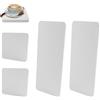 BMZXCH 4 Pezzi Sottobicchieri Diatomite Assorbenti Acqua Assorbente in Assorbendo Asciugatura Rapida Vassoio Pietra Assorbente Lavandino Diatomite per Bagno, Cucina, Antiscivolo Diatomit Collutorio (Bianco)