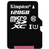 Kingston Flash Card MicroSDXC da 128 GB, Class 10, Nero