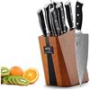 NANFANG BROTHERS Set coltelli coltelli da cucina Damasco, 9 pezzi Set coltelli da cucina professionali giapponesi Ceppo coltelli Damasco Set coltelli in legno Damasco, 67 strati Acciaio Damasco VG10