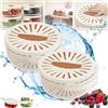 SENIURIS Scolapasta 2 in 1 con coperchio e colino, manico cestino per bacche, scolapasta multifunzionale pieghevole (2 marrone)