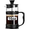 ParaCity French Press - Caffettiera in acciaio inox e vetro resistente al calore, ideale come regalo per viaggi e casa (500 ML)