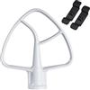 Moloudan Frusta piatta per Robot da Cucina KitchenAid 4,3 e 4,8 L, accessori frullatore piatto rivestito K45B per Kitchenaid 4.5 Quarti