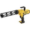 DEWALT Pistola per Silicone XR 18V, forza di spinta 2500N (254Kg), dimensione canestro 300-310 ml. Senza batteria e caricabatteria in scatola di cartone.