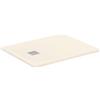 Ideal Standard - Ultra Flat S+, Piatto doccia rettangolare ultrasottile in resina effetto pietra, 100x80cm, Ideal Solid, Scarico lato corto, Sabbia
