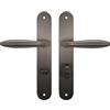 Bricard 9840T6 Set Maniglie su Piastra Schizzo Zamak Colore Titanio per Porta del Bagno, WC con molla di richiamo