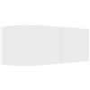 vidaXL Mobile Porta TV Armadietto Basso Buffet Arredo unità Multimediale Mobiletto HiFi Credenza Madia Consolle in Multistrato Bianco 80x30x30 cm