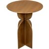DRW Tavolino ausiliario in Legno con Base in Metallo Dorato, Multicolore, Medidas: 45x45x58cm