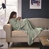 Silentnight Snugsie - Coperta indossabile Sage, morbida coperta in pile con maniche, 2 in 1, coperta con maniche e cuscino, misura grande con tasca per i piedi