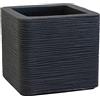 Dehner Fioriera scanalata, circa 40 x 40 x 34 cm, in plastica, antracite, 3697547