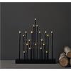 EMOS DCAW04 - Portacandele a LED con 20 candele effetto stella, funzionamento a batteria, 3 batterie AA, IP20, funzione timer 6/18h, 27, 5 x 25 cm, colore: Nero