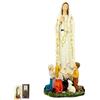 DRW Figura Madonna di Fatima con bambini in resina dipinta a mano 32 cm