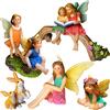 Mood Lab Fairy Garden - Kit di statuette e accessori per la famiglia in miniatura, set da 6 pezzi, decorazione per esterni o per la casa