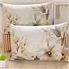 PETTI Artigiani Italiani - Coppia di Federe Cuscino 70x40 cm in Microfibra, Cuscini Arredo Camera da Letto, Divano, Salotto, Set 2 Fodere Copricuscino, Federa Floreale 5, 100% Made in Italy