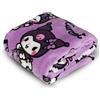 Kanguru - Soffice Plaid Divano in Pile Kuromi, 130x170 cm, Coperta Pile Microfibra Kawaii per Bambina o Donna, Idea Regalo Divertente Natale Compleanno, per Casa, Divano, Letto, Cameretta, Viola