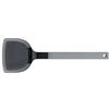 Woll Cook-It, spatola per wok con labbro in silicone sottile e flessibile, larghezza 11 cm, lunghezza 32,5 cm, grigio, resistente al calore fino a 220°, lavabile in lavastoviglie