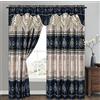 GOHD GOLDEN OCEAN HOME DECOR GOHD Harmony Horizon. Tenda a pannello in jacquard con mantovana attaccata, set da 2 pezzi. Ogni pezzo misura 137,2 x 228,6 cm (larghezza x lunghezza), con mantovana da 45,7 cm (blu navy)