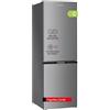 Corbero - Frigorifero Combi No Frost | CCH18584NFX | Capacità 327L | Luce LED | Crisper | Balconi regolabili | Ripiani in vetro | Portauova | Secchielli | 39 dB | Efficienza energetica C, argento