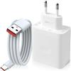 Leikurvo Caricatore USB da 65 W per Oneplus, con cavo di ricarica USB C da 1,5 m, colore bianco, per Oneplus 13 12R 12 Nord CE 4 Lite Nord 4 3 2T 10Pro Oppo Reno12Pro 12F 11F realme12x