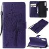 Fatcatparadise Cover per Samsung Galaxy A50/A50S/A30S, Custodia Samsung A50/A50S/A30S, Custodia Portafoglio a Libro in Pelle Flip Cover e TPU Silicone con Funzione Supporto Magnetica (Viola)