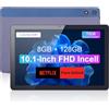 C idea 2024 Android 12 Tablet, 10.1 Pollici Gaming Tablet, 8GB RAM 128GB ROM, 6000mAh Standby Lungo, WiFi 5G/2.4G, Tablet di Scrittura Per Adulti Adolescenti