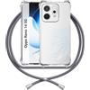 ANFAIRLACE Cover Cordino Compatibile con Oppo Reno 14 5G, Grigio