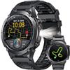 NONGAMX Orologio Smartwatch Uomo con GPS Sport: 1.43 AMOLED Impermeabile Fitness Smart Watch Chiamate Bluetooth con 100+ Modalità Sportive Bussola Monitoraggio Sonno 730mAH Batteria Compatibile iOS e Android