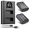 ENEGON LP-E12 Batteria (1200mAh 2-Pack) e kit caricabatterie LCD Compatibile con Canon Rebel SL1, PowerShot SX70 HS, EOS M, EOS M10, EOS M50, EOS M100