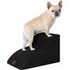 EHEYCIGA Scaletta per Cani 2 Gradini Altezza 30 cm, Scala Cane Piccoli e Gatti in Spugna per Salire su Letto e Divano, Antiscivolo Rampa per Cani con Rivestimento Rimovibile e Lavabile, Nero