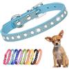YOUALSO Collare per cucciolo di cane con strass colorati Bling Girl Puppy Cat Collari blu S