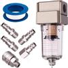 Jiavlyx Filtro Aria Compressa, 1/4 Pressione Aria Separatore Acqua, Separatore Acqua Separatore D'olio, Separatore Acqua E Olio, Per Filtro Compressore E Utensili Dell'Aria