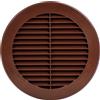 Steinberg14 Griglia di Aerazione Rotonda 150 mm - Griglie di Aerazione in Plastica Marrone - Serranda di Scarico dell'aria con flangia - Coperchio di Sfiato Interno a Parete e a Soffitto