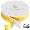 SWTYExt 6m Guarnizione Finestra 20mm(L) x10mm(P) Guarnizione Adesiva Nastro Autoadesivo in Schiuma Spugna Adesiva per Spifferi per le Fessure di Porte e Finestre Bordi delle Ante Degli Armadi Cassetti