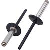 SKIR'CO (50 pezzi) Rivetti ciechi a flangia grande in alluminio 4,8 x 20 mm, mandrino in acciaio inossidabile, RAL 7016 grigio antracite
