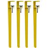 SANJIAOJIA Gambe del Tavolo Morsetto Regolabil,Gambe per Mobili in Metallo 4 Pezzi,Piedini per Scrivania da Pranzo a Tipo F,per Consolle per Mobili da Tavolino Fai-da-Te,7 Colori (40cm(15.7in),Yellow)
