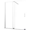 LANERI Parete Doccia tipo WALK-IN Scorrevole vetro 8 MM anticalcare reversibile Telaio Cromato (156-160 cm)