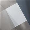 doporro Piatto Doccia Rettangolare 80x120 cm in Resina Minerale Bianco Effetto Pietra, Ultrasottile H 3 cm, Scarico Laterale con Piletta Inclusa - Geoma07
