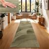 Paco Home Tappeto Salotto Moderno Soggiorno Pelo Lungo Tappeto Morbido Peloso Verde, Dimensione:80x150 cm