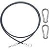 CampTeck U7280 Cavi Palestra in Acciaio Inossidabile, Cavo Fitness, Fitness Cavo Acciao per Puleggia Macchine da Palestra con 2 Moschettoni - Nero - 1,5m