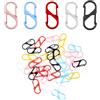 Ziyonix 30 Moschettoni a S, Moschettone Piccolo Portachiavi 32 mm Moschettone in Metallo con Doppia Chiusura S per Casa All'aperto, Escursionismo, Pesca, Campeggio, Viaggi (6 Colori)
