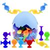 Chiluxendo Giochi Bagnetto Neonato(48Pcs), Baby Giocattoli Sensoriali Ventose Suction Cup Toys, Sucker Toy per Bambini 3 4 5 6 7 Anni, Educativi Bagno Gioco Giocattolo con Organizzatore