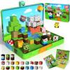 GraceDuck Costruzioni Magnetiche per Bambini da Viaggio 60 Pezzi con Scatola Metallica Portatile Cubi Magnetici Adatti per Giocare in Silenzio in Aereo e in Macchina Giocattolo STEM Regalo Montessori da 3+ Anni