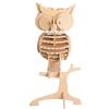 Georgie Porgy 3D Wooden Puzzle Owl Model Woodcraft Construction Kit Giocattolo per Bambini (JP273 Gufo 35 Pezzi)