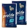 PROLIFE DOG DUAL FRESH ADULT SALMON/CODFISH&RICE MEDIUM/LARGE 12 KG*Acquisto minimo 2 SACCHI*
