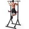 Dskeuzeew Power Tower Dip Station, barra per trazioni, autoportante, regolabile in altezza, multifunzionale, attrezzo per l'allenamento per trazioni, struttura triangolare stabile, max. 205 kg