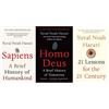 Yuval Noah Harari 3 Book Set Collection: Sapiens, Homo Deus & 21 Lessons English