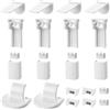 Fiacvrs Morsettiera plissettata, senza fori, supporto plissettato, autoadesivo, fissaggio a morsetto, accessorio plissettato, per tende, finestre, plissettato (1 set)