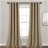 Lush Decor, Coppia di tende oscuranti isolate con occhielli, 132 x 213 cm (larghezza x lunghezza), design classico e moderno, decorazione per finestre, tende lunghe per soggiorno, camera da letto o